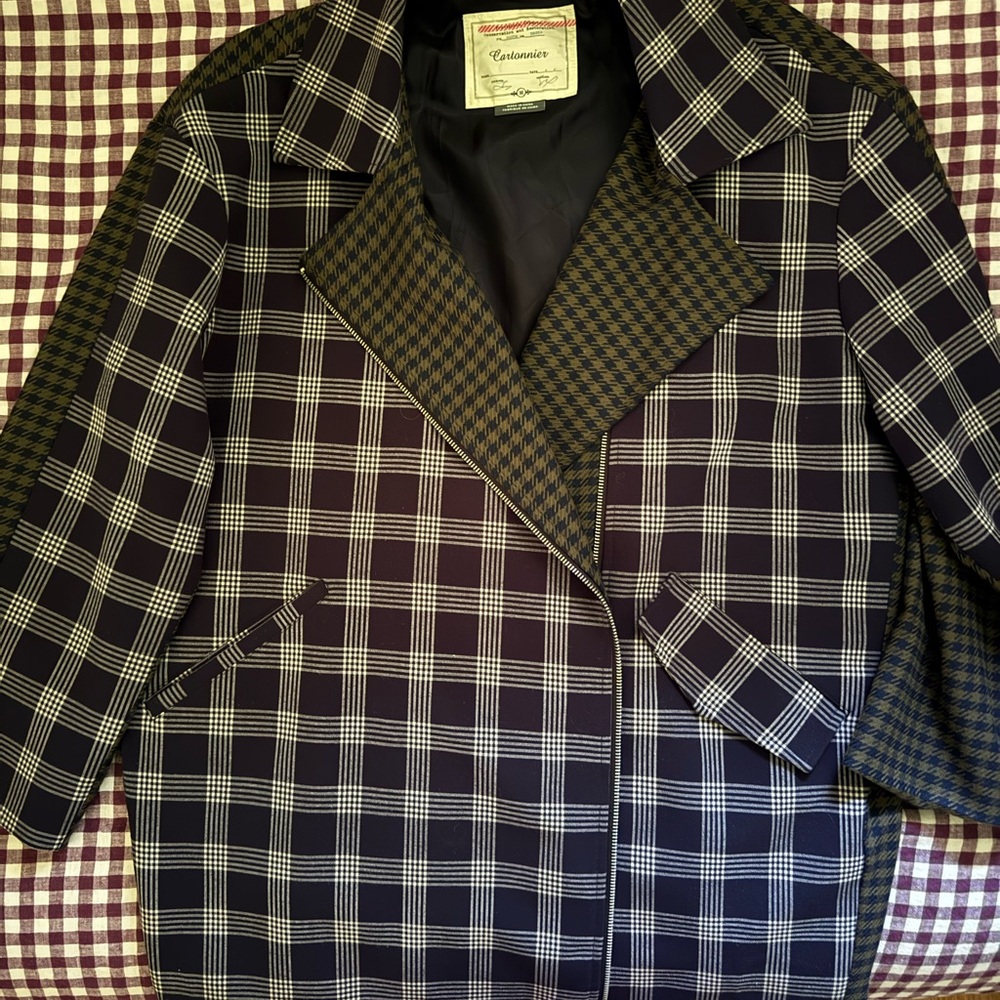 Anthropologie Houndstooth and Plaid Coat